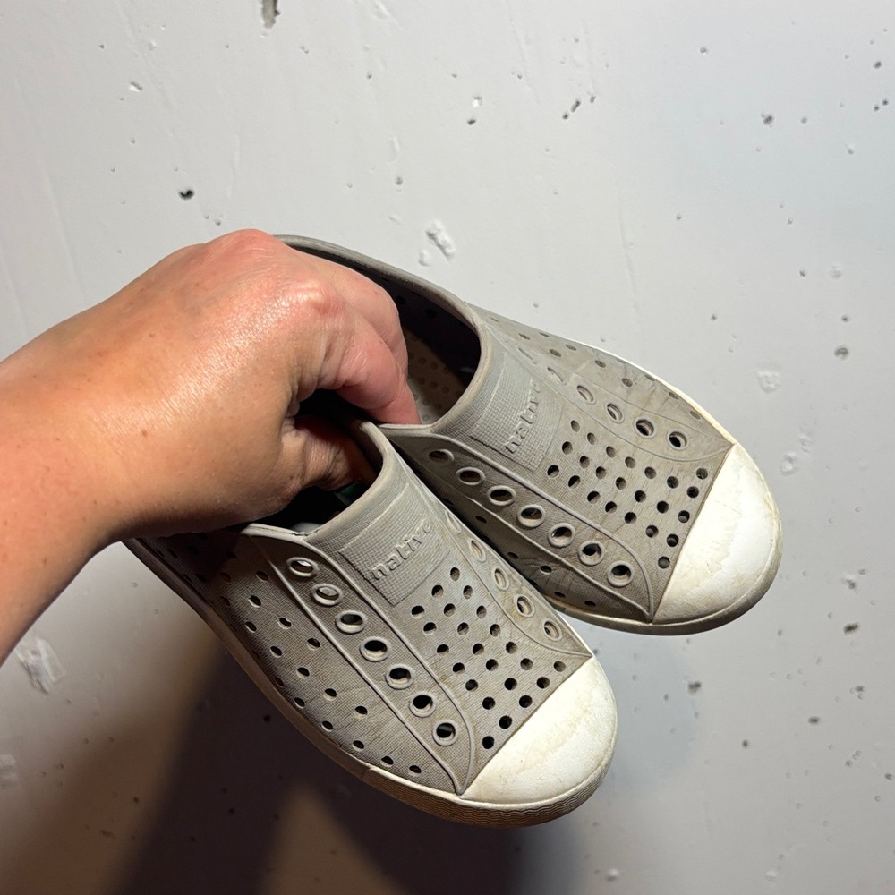 Native Grey Perforated Slip-Ons